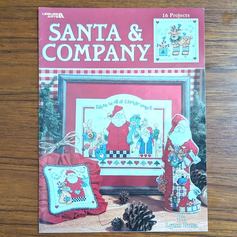 Santa & Company Cross Stitch Pattern Book